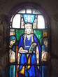stained glass window in church, Edinburgh castle, St. Margaret's Chapel