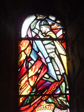 Stained Glass Window In Church, Edinburgh Castle, St. Margaret's Chapel