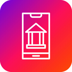 Mobile Banking Vector Icon Design Illustration