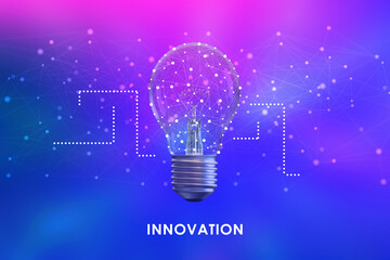 Poster - 3d rendering led white lightbulb
