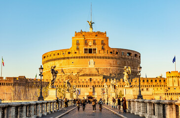 Sticker - panorama eternal city of Rome in Italy