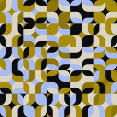 Aufkleber - Modern Geometric Art Of Mosaic Pattern Made With Vector Abstract Shapes And Elements