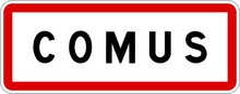 Panneau Entrée Ville Agglomération Comus / Town Entrance Sign Comus