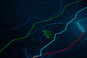 Poster - Stock Market Graph Ups and Downs Concept Abstract Background. Business and Finance Wallpaper GraphStock Market Graph Ups and Downs Concept Abstract Background. Business and Finance Wallpaper Graph
