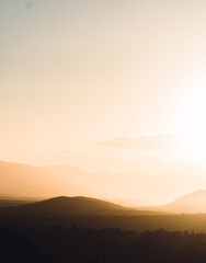 Canvas Print - Mountain sunset