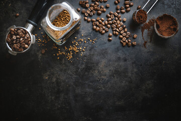 Wall Mural - Coffe concept with coffee beans