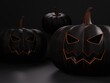 Halloween pumpkin image on uniform background, 3D rendering