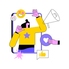 Poster - Brand persona abstract concept vector illustration. Brand personalization, customer identification, target marketing, persona qualities and appearance, association, focus group abstract metaphor.