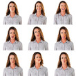 © Lyndon Stratford/peopleimages.com - She has a face for every mood. Composite shot of an attractive young woman with various facial expression isolated on white.
