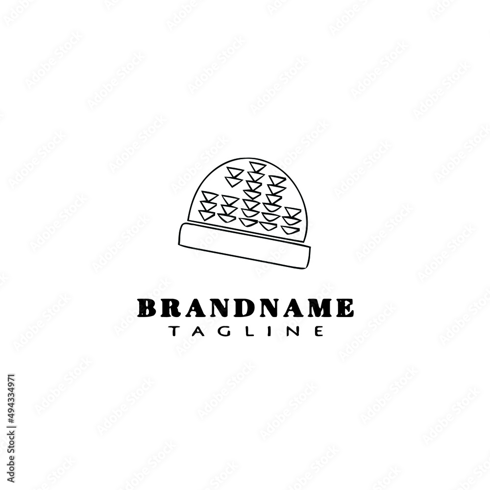 bonnet logo design template icon black isolated vector unique Stock ...