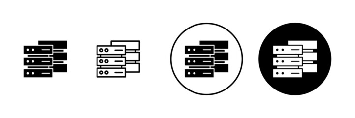 Database icons set. database sign and symbol