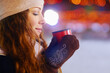 © Andrei Z/peopleimages.com - Aah, that feeling when the first cup of coffee touches your soul..... Shot of a beautiful young woman enjoying a warm beverage outdoors.