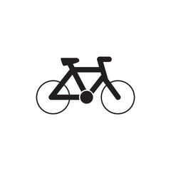 Wall Mural - Bicycle, bike ride travel icon in black flat glyph, filled style isolated on white background