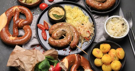 Wall Mural - German food, rotation