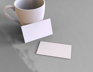 Poster - Background for business card mock-up. Business card design background. 3D rendering illustration.
