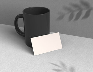 Poster - Background for business card mock-up. Business card design background. 3D rendering illustration.
