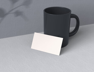 Poster - Background for business card mock-up. Business card design background. 3D rendering illustration.