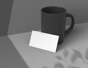 Poster - Background for business card mock-up. Business card design background. 3D rendering illustration.