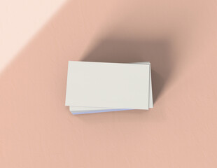 Poster - Background for business card mock-up. Business card design background. 3D rendering illustration.