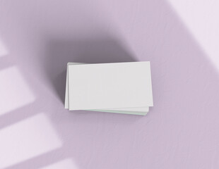 Poster - Background for business card mock-up. Business card design background. 3D rendering illustration.