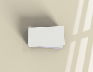 Poster - Background for business card mock-up. Business card design background. 3D rendering illustration.