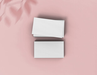 Poster - Background for business card mock-up. Business card design background. 3D rendering illustration.