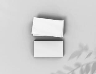 Poster - Background for business card mock-up. Business card design background. 3D rendering illustration.