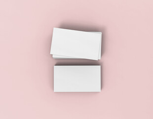 Poster - Background for business card mock-up. Business card design background. 3D rendering illustration.