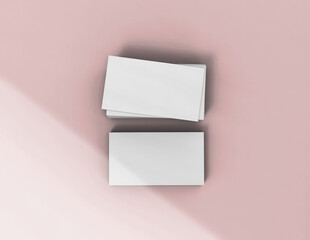 Poster - Background for business card mock-up. Business card design background. 3D rendering illustration.