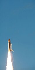 Wall Mural - space shuttle takes off into space. elements of this image furnished by nasa.
