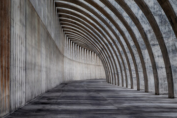 arcades of the port of tazacorte on the island of la palma, spain