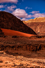 Wall Mural - An outstanding desert-mountain landscape. Wadi Rum Protected Area, Jordan.