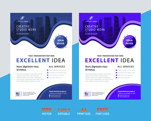 Professional corporate Business Flyer poster pamphlet brochure cover design layout background in A4 size