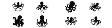 Octopus Vector Icon Set. Devilfish Illustration Sign Collection. Symbol.