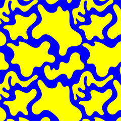 Seamless pattern with abstract waves and spots