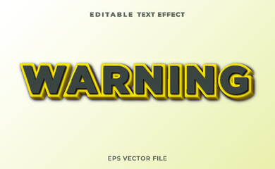 Poster - 3d warning text effect