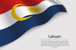 Wave flag of Labuan is a region of Malaysia