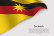 Wave flag of Sarawak is a region of Malaysia