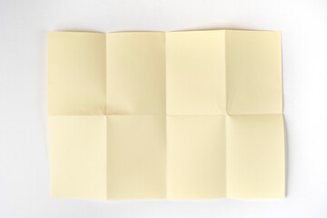 paper with fold marks