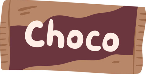 Sweet Chocolate Dessert Cartoon Illustration