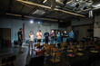 © guruXOX - Rehearsal at theatre. Actors preparing for role. Behind the scene