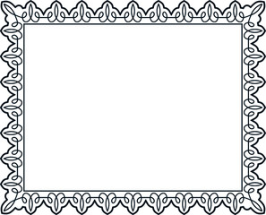 Wall Mural - Vector background with border frame. Simple rectangular horizontal billboard, web banner, card, plaque, signboard, sticker or label