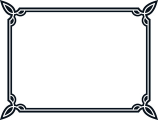 Wall Mural - Vector background with border frame. Rectangular horizontal billboard, web banner, card, plaque, signboard, sticker or label