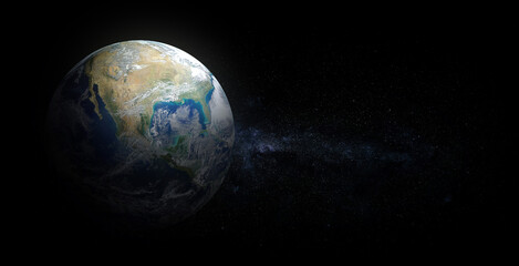 Wall Mural - planet earth on space background. elements of this image furnished by nasa.