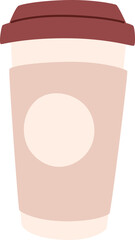 Disposable Plastic Coffee Cup Cartoon Illustration