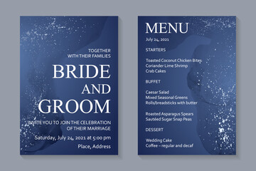 Wall Mural - modern watercolor background or elegant card design for birthday invite or wedding or menu with abst