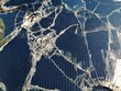 shattered broken obsolete solar panel