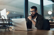 © Nicholas Felix/peopleimages.com - The more you focus the quicker youll find the solution. Shot of a young businessman using a laptop during a late night in a modern office.