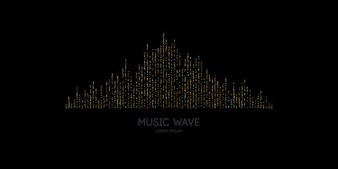 Wall Mural - vector illustration of music wave in the form of the equalizer