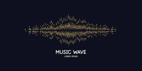 Wall Mural - vector illustration of music wave in the form of the equalizer